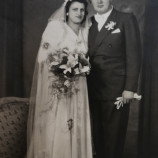 Svadobná fotografia rodičov 1952 šamorín