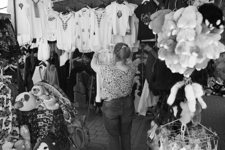 na trhu v Zakopanom