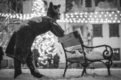 Vianoce čiernobielo