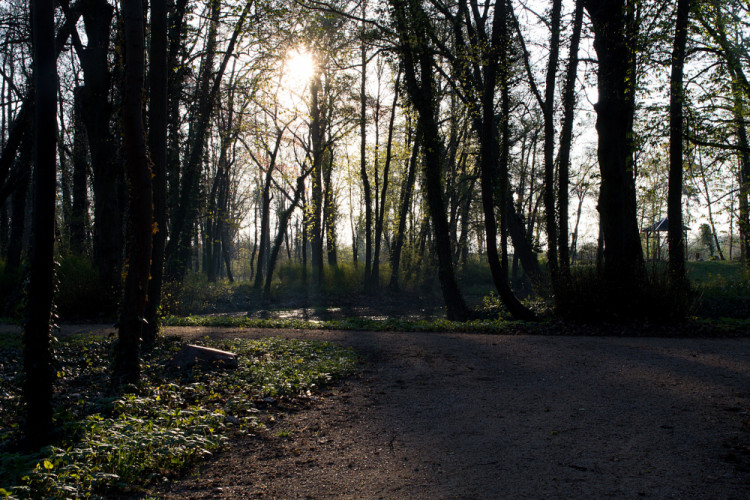 Krásny malý park neďaleko Berlína