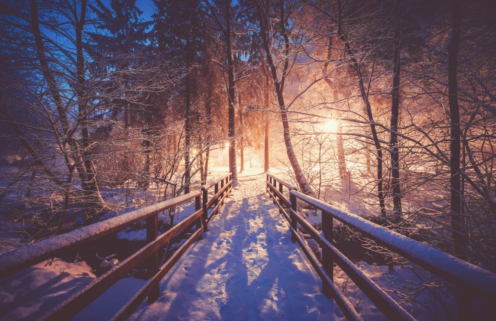 zimným mostíkom