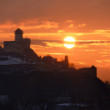 Západ slnka nad Trenčianskym hradom