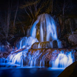 Lúčanský vodopád v noci