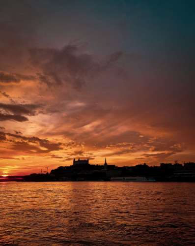 Sunset Over The Danube