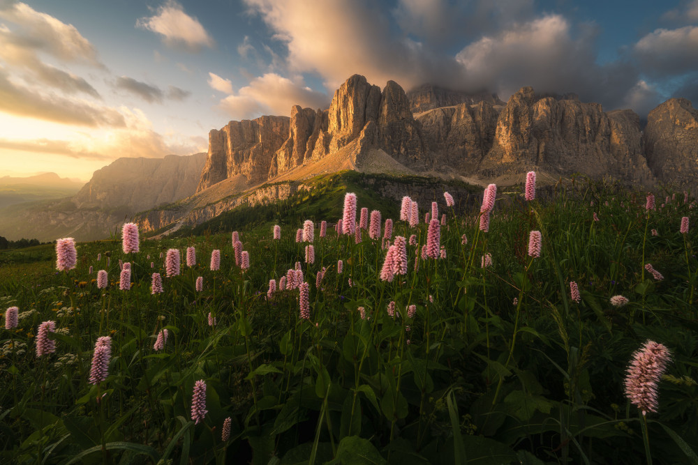 Ráno v Passo Gardene