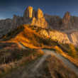 * Večer nad Passo Gardena *