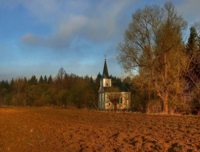 krajina, jar, kostol