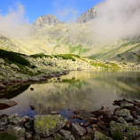 Batizovské pleso v hmle