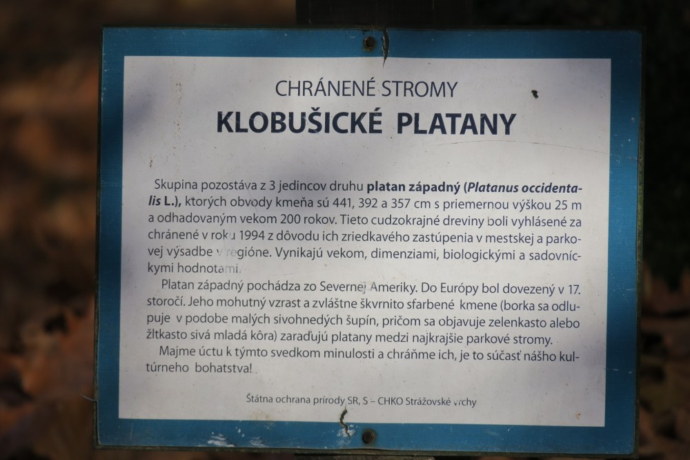 Klobušické platy - oznam