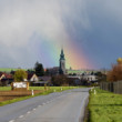 dúha nad kostolom