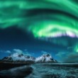 Aurora Borealis over Vestrahorn - Iceland