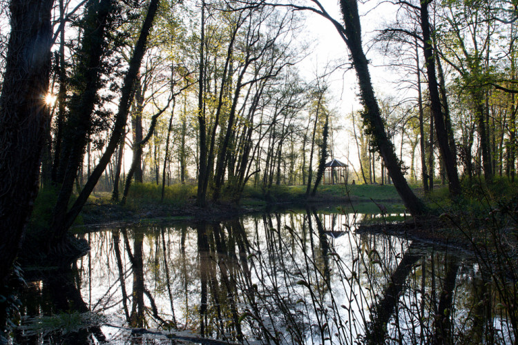 Krásny malý park neďaleko Berlína