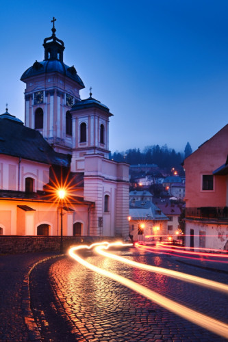 večerná Banská Štiavnica