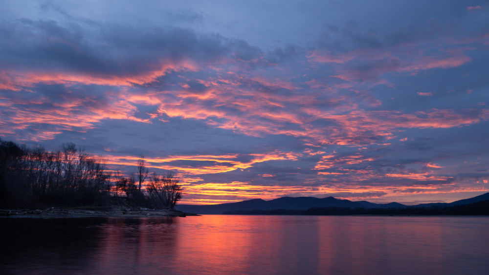 Dunaj východ slnka