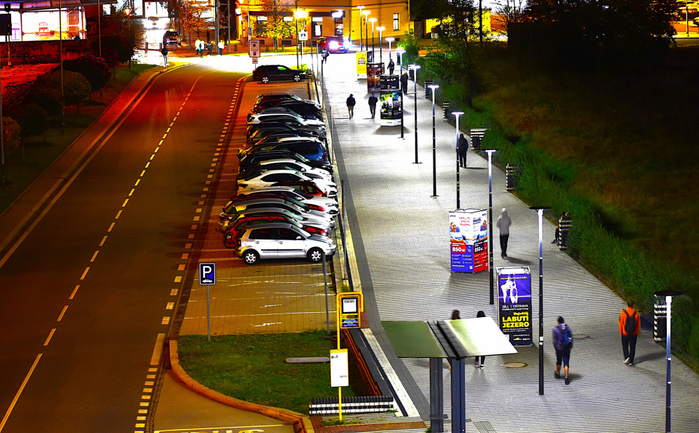 Barvy nočního parkoviště