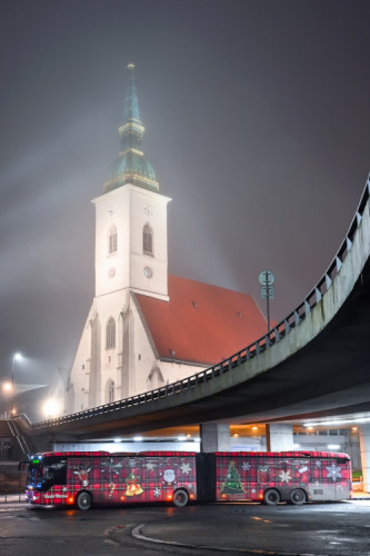 vianočný autobus Bratislava