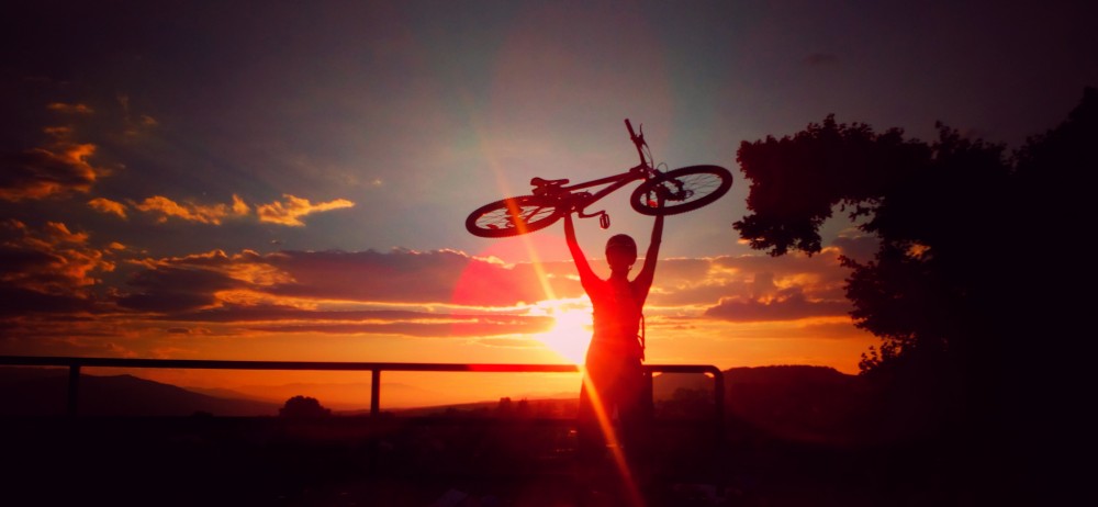 Happy biker