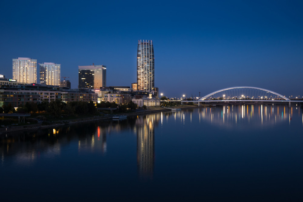 Blue hour in Bratislava