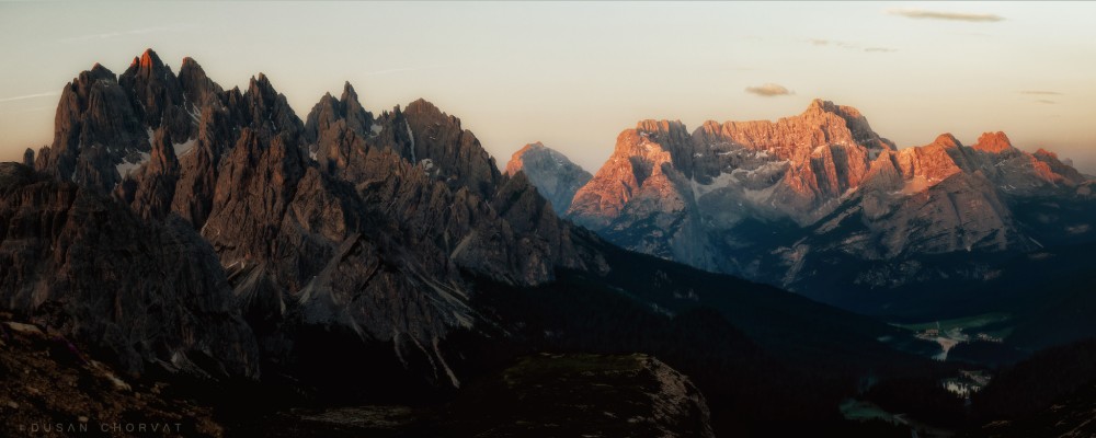 Úsvit v Dolomitoch