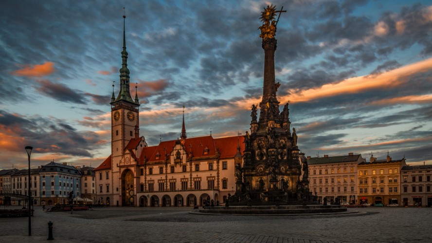 Večer na Olomouckom námestí