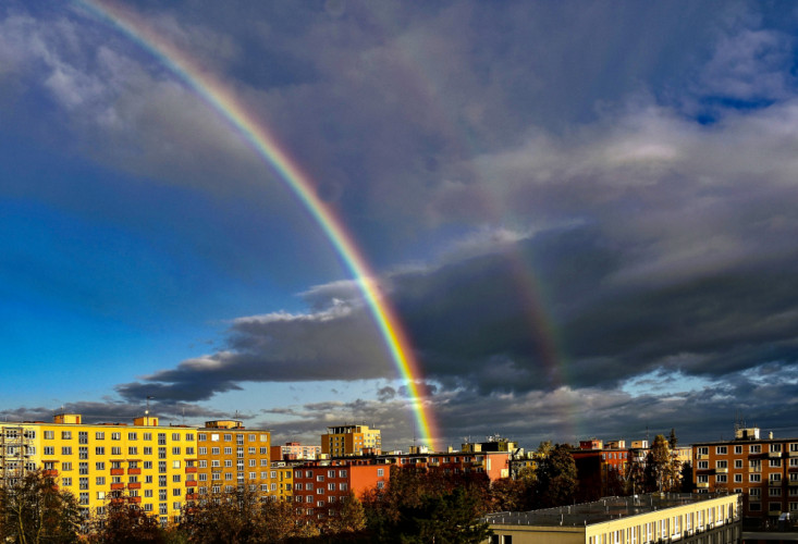 Ranní duha nad Porubou