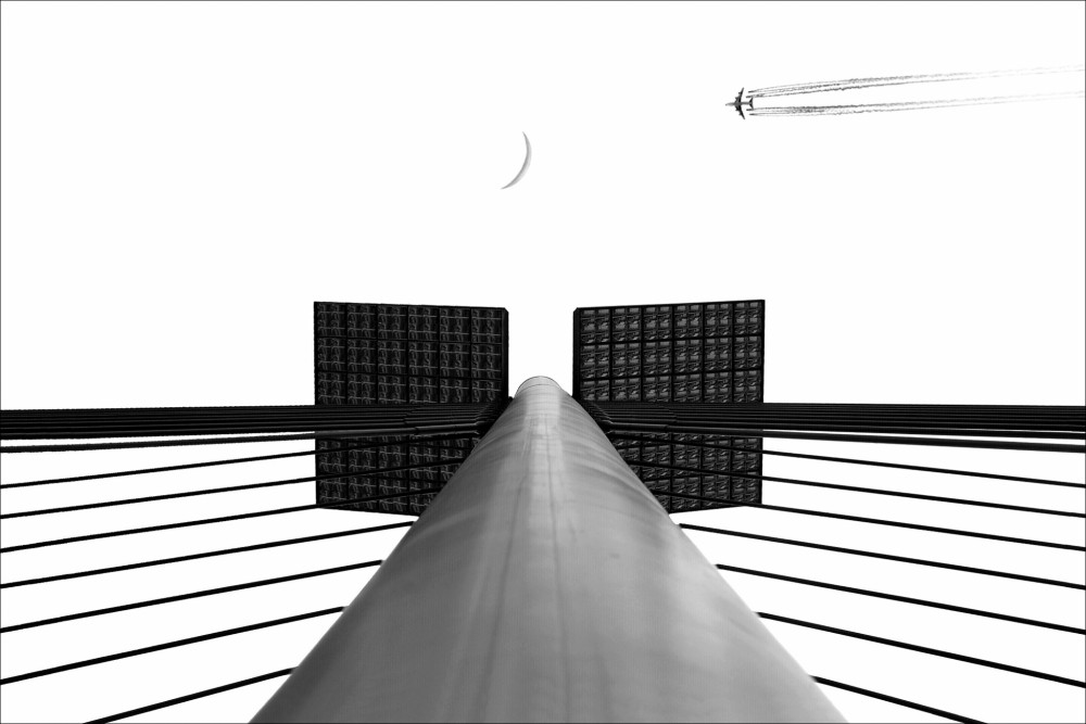 čierne na bielom: let na mesiac