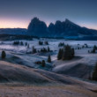 Ranné svetlo na Alpe di Siusi