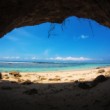Jaskyňa na pláži Pandawa, Bali, Indonézia