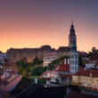Český Krumlov po západe
