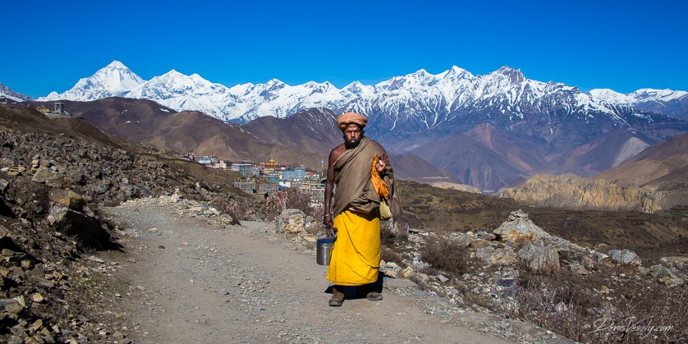 Nepálsky Sadhu pri meste Muktinath.