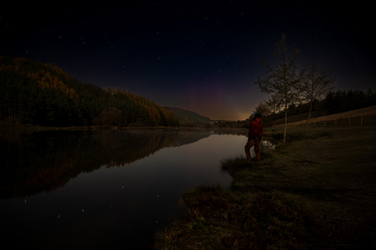 Rybník,ja a polárna žiara