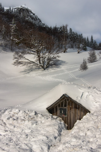 Zima pod Čiernym kameňom