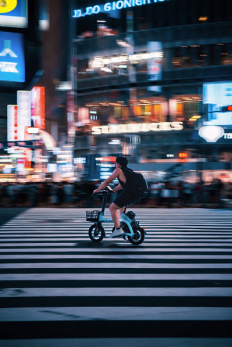 E-bike v pohybe