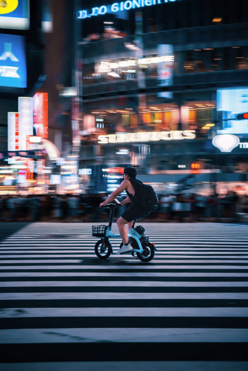 E-bike v pohybe