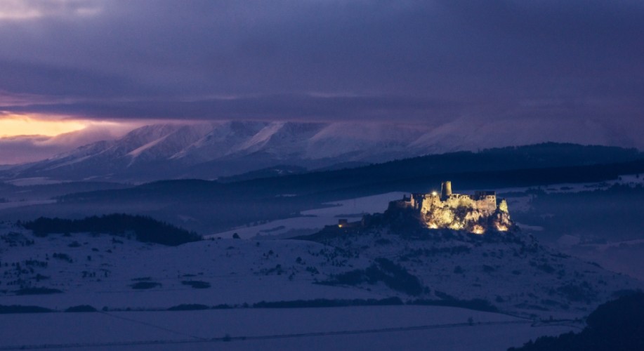 Západ slnka nad Tatrami