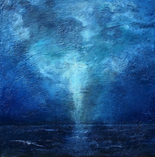 EVA TIKOVÁ | Blue sky Olej na plátne | 2018 | 80 x 80 cm