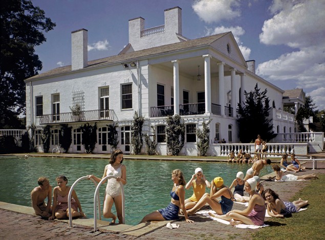 People sunbathe beside a swimming pool in Charlotte, North Carolina, 1941. PHOTOGRAPH BY J. BAYLOR ROBERTS, NATIONAL GEOGRAPHIC CREATIVE