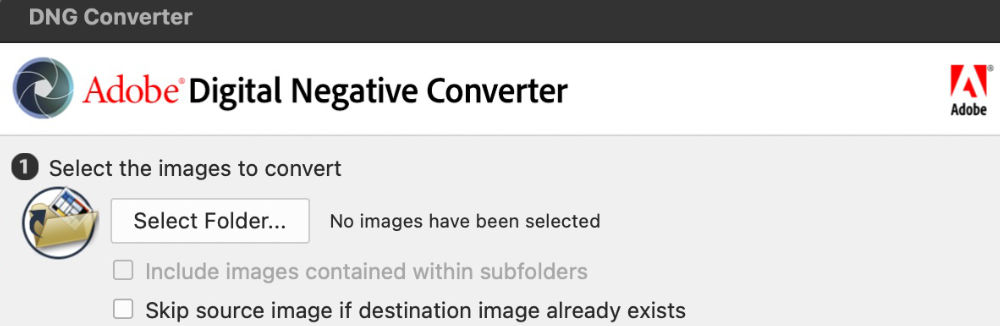 Adobe Digital Negative Converter