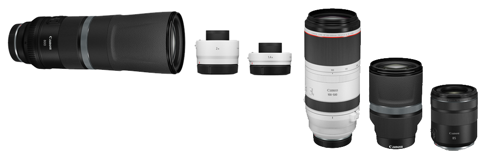 Canon predstavuje štyri nové teleobjektívy a dva telekonvertory RF