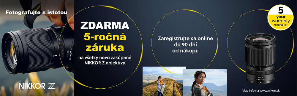 Bezplatná predĺžená záruka na objektívy Nikon s bajonetom Z