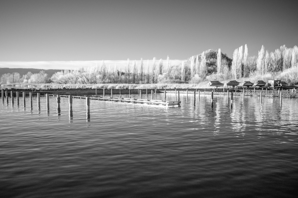 Balaton - prístav v zime, Szigliget