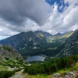 Popradské pleso zo sedla pod Ostrvou