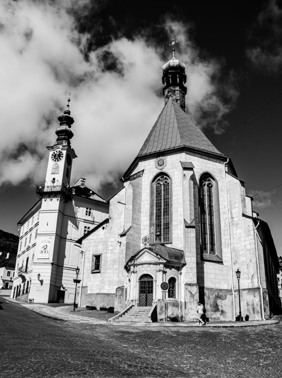 Banská Štiavnica čiernobielo