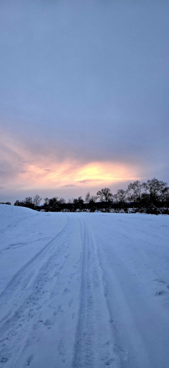 Januárový západ Slnka