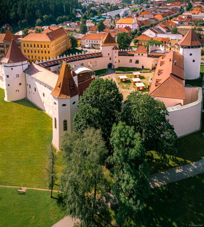 Kezmarsky hrad z vtacej perspektivy