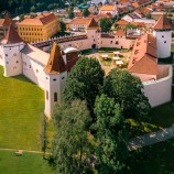 Kezmarsky hrad z vtacej perspektivy