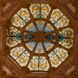 Vitraž - strop v nemoscmici St. Paul Barcelona