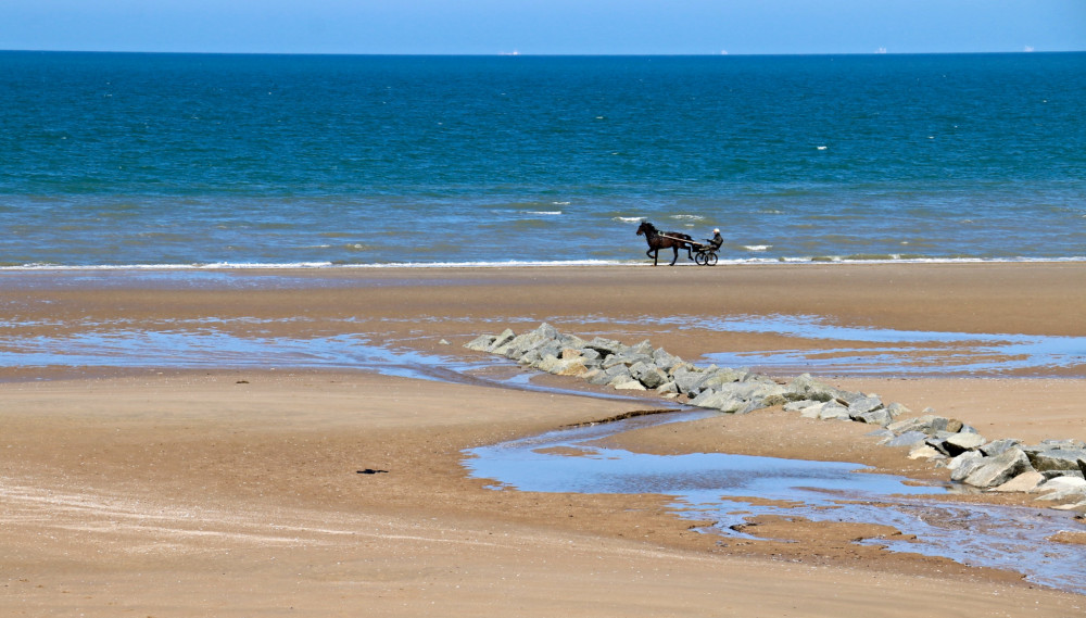 Tréning na pobreží Normandie