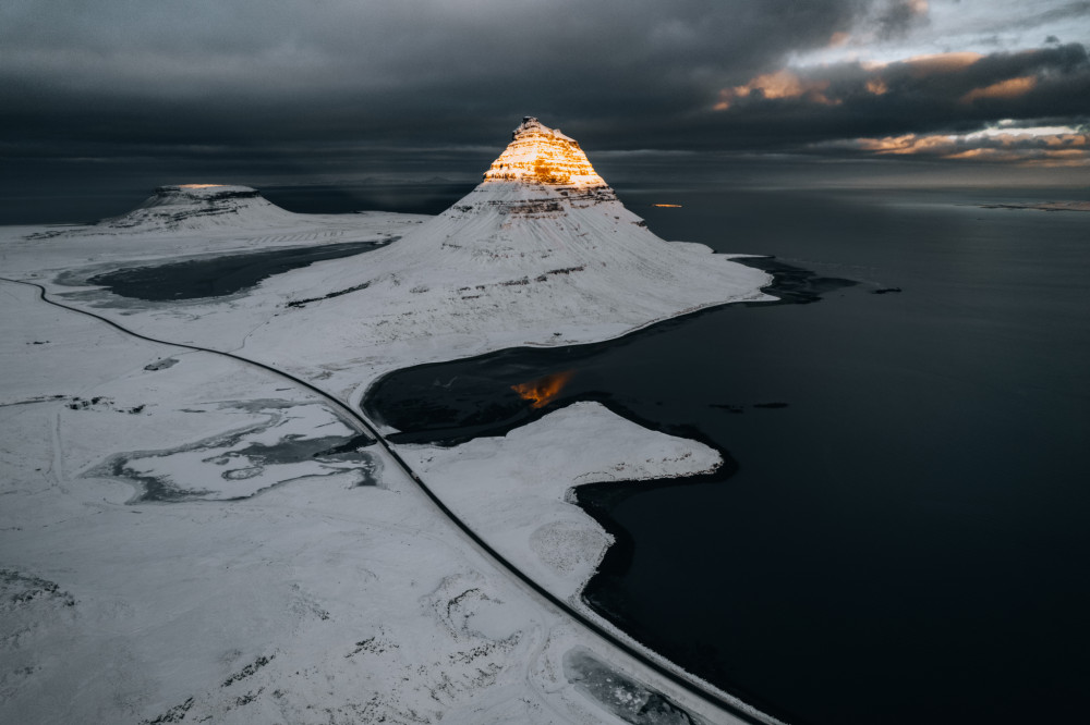 Východ slnka na Kirkjufell