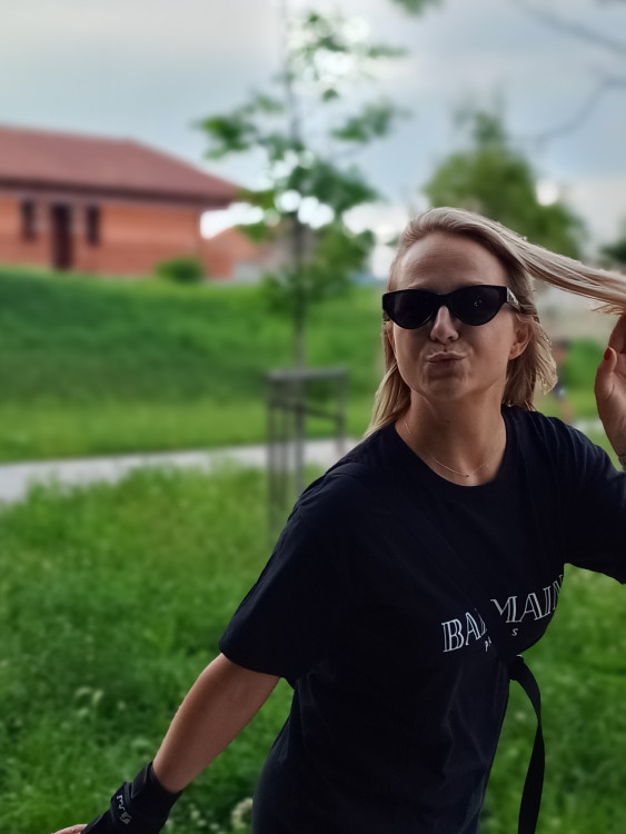 In motion